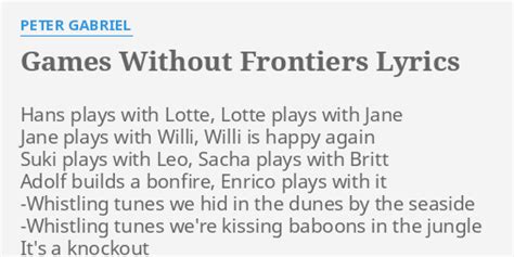 games without frontiers meaning